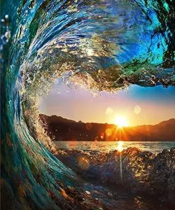 Sunset Wave Landscape Paint by Numbers