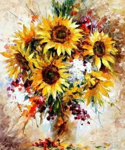 Yellow Sunflower paint by numbers