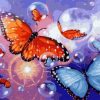 Butterfly In Bubbles Paint By Numbers