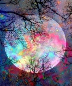 Colorful Moon Paint By Numbers