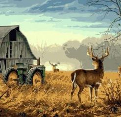 Deer In Farm Paint By Numbers
