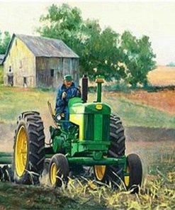 Farmer Plowing Paint By Numbers