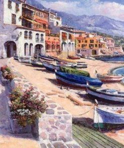 Fishermen Village Paint By Numbers