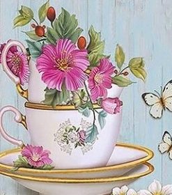Flowers In Cup Paint By Numbers