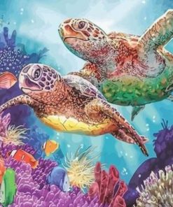 Turtle Family Paint By Numbers