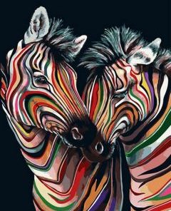 Colorful Zebra Paint By Numbers
