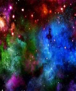 Beautiful Colorful Space Paint By Numbers