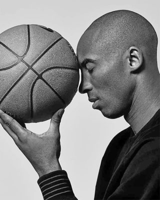 Black And White Kobe Bryant Paint By Numbers