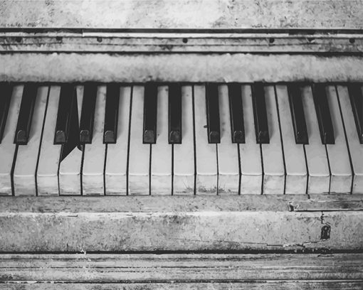 Black And White Piano Paint By Numbers