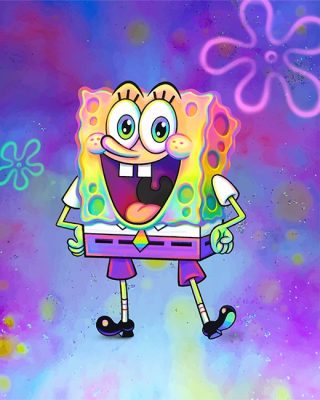 Colorful Spongebob Cartoon Paint By Numbers