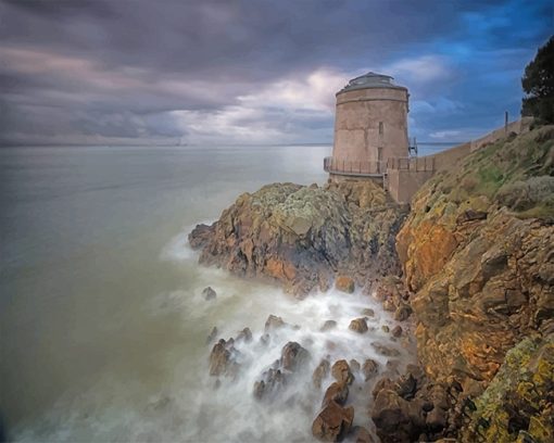 Dublin Ireland Martello Tower Paint By Numbers