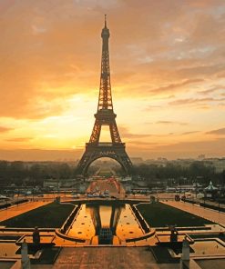 Eiffel Tower At Dawn Horizontal Paint By Numbers