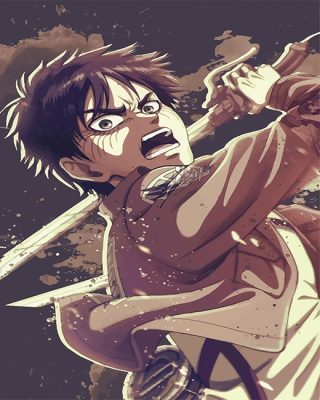 Eren Attack On Titan Art Paint By Numbers