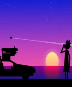 Rick And Morty Silhouette Paint By Numbers