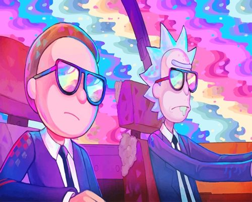 Rick and Morty Cartoon Paint By Numbers