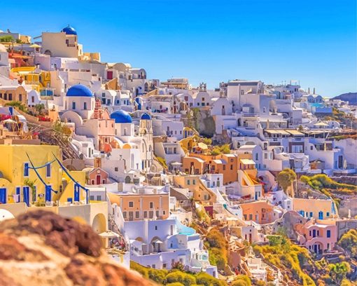 Santorini Thera Greece Paint By Numbers
