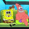 Spongebob Squarepants And His Friend Paint By Numbers