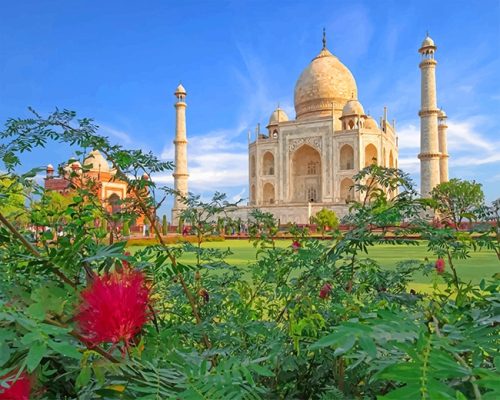 Taj Mahal India Art Paint By Numbers
