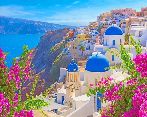 Thira Santorini Greece Paint By Numbers
