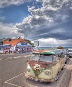Volkswagen Old Micro Bus Paint By Numbers