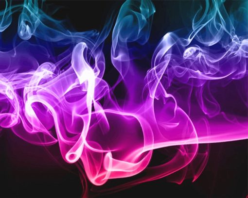 Abstract Colorful Smoke Paint By Numbers