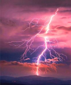 Aesthetic Lightning Sky Paint By Numbers