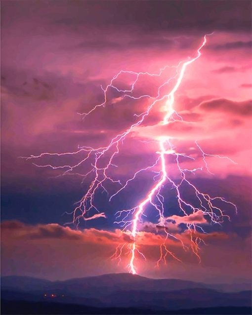 Aesthetic Lightning Sky Paint By Numbers