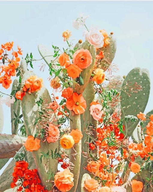 Cactus Flower Aesthetic Paint By Numbers