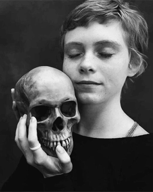 Girl With Skull Photography Paint By Numbers