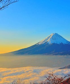 Japanese Mt fuji Landscape Paint By Numbers