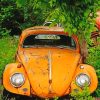 Orange Old Car Paint By Numbers