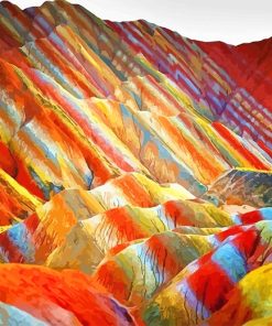 China Rainbow Mountains Paint By Numbers