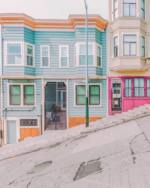 San Francisco Steep Streets Paint By Numbers