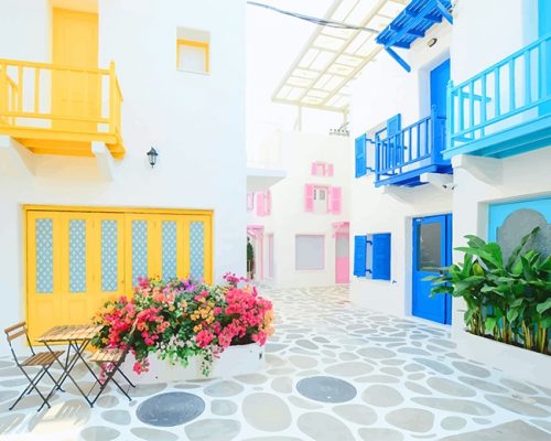Santorini Greece Buildings Paint By Numbers