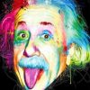Albert Einstein Rainbow Paint By Numbers