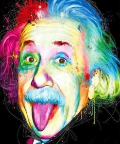 Albert Einstein Rainbow Paint By Numbers
