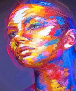 Colorful Face Woman Paint By Numbers