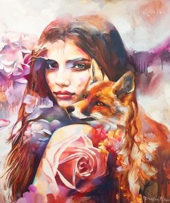 Colorful Fox Woman Paint By Numbers