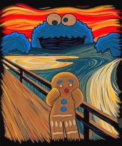 Gingerbread Man Cookie Monster Paint By Numbers