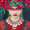 Queen Of Red Wreath Chaplet Flower Crown Paint By Numbers