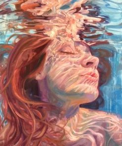 Redhead Woman In The Water Paint By Numbers