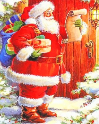 Santa Gifts Card Paint By Numbers