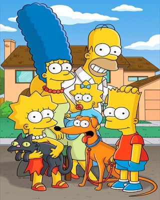 The Simpsons Family Art Paint By Numbers