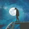 Lonely Man Moon Silhouette Paint By Numbers