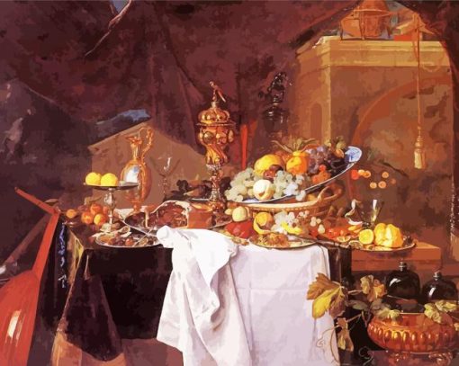 A Table Of Desserts By Jan Davidsz Paint By Numbers