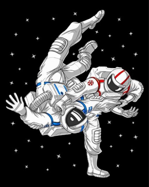 Astronauts Jiu Jitsu Paint By Numbers