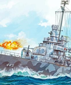 Military Warship Paint By Numbers