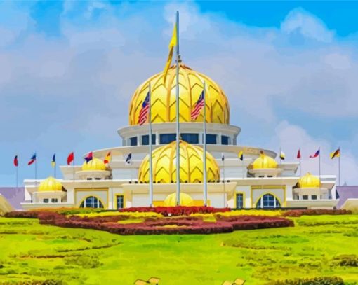 National Palace Kuala Lumpar Paint By Numbers