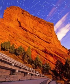 Red Rocks Amphitheatre Art Paint By Number
