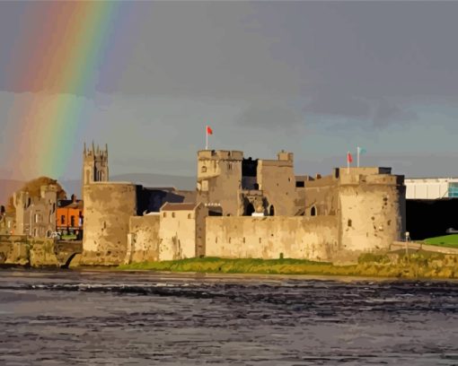 Saint Castle And Rainbow Paint By Numbers